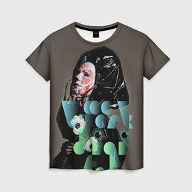 Женская футболка 3D с принтом Bjork в Тюмени, 100% полиэфир ( синтетическое хлопкоподобное полотно) | прямой крой, круглый вырез горловины, длина до линии бедер | bjork | бьёрк | бьорк