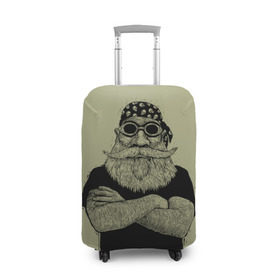 Чехол для чемодана 3D с принтом Old Hipster в Тюмени, 86% полиэфир, 14% спандекс | двустороннее нанесение принта, прорези для ручек и колес | old hipster