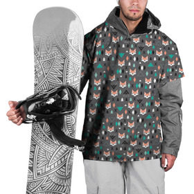 Накидка на куртку 3D с принтом Лисы и геометрия в Тюмени, 100% полиэстер |  | Тематика изображения на принте: forest | fox | night | абстракция | геометрия | голова животного | для мужчин | лес | лиса | лисичка | ночь | охота | треугольник | хищник