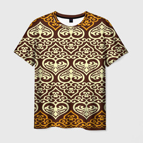 Мужская футболка 3D с принтом Турецкий узор в Тюмени, 100% полиэфир | прямой крой, круглый вырез горловины, длина до линии бедер | 3d | азия | индия | народы | слон | страны | текстуры | узор | этника | этно