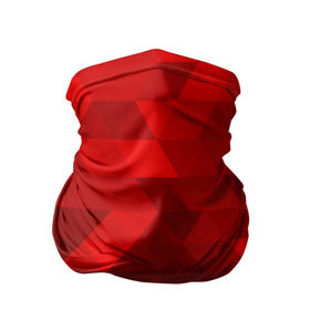 Бандана-труба 3D с принтом Red pattern в Тюмени, 100% полиэстер, ткань с особыми свойствами — Activecool | плотность 150‒180 г/м2; хорошо тянется, но сохраняет форму | геометрия | красный | треугольники