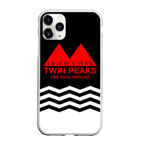 Чехол для iPhone 11 Pro матовый с принтом ТВИН ПИКС в Тюмени, Силикон |  | logo | twin peaks | арт | надпись | полосы | сериал | текстура | фильмы