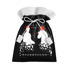 Подарочный 3D мешок с принтом TOP BlurryFace в Тюмени, 100% полиэстер | Размер: 29*39 см | rock | t.o.p. | top | twenty one pilots | рок