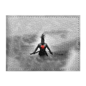 Обложка для студенческого билета с принтом Самурай в Тюмени, натуральная кожа | Размер: 11*8 см; Печать на всей внешней стороне | Тематика изображения на принте: ниндзя | самурай | туман | япония