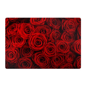 Магнитный плакат 3Х2 с принтом Красные розы в Тюмени, Полимерный материал с магнитным слоем | 6 деталей размером 9*9 см | букет | красный | розы | цветы