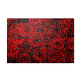 Пазл магнитный 126 элементов с принтом Красные розы в Тюмени, полимерный материал с магнитным слоем | 126 деталей, размер изделия —  180*270 мм | букет | красный | розы | цветы