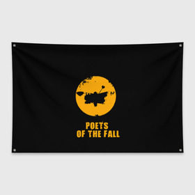 Флаг-баннер с принтом poets of the fall в Тюмени, 100% полиэстер | размер 67 х 109 см, плотность ткани — 95 г/м2; по краям флага есть четыре люверса для крепления | poets of the fall | rock | альтернатива | музыка | поэты | рок | фины