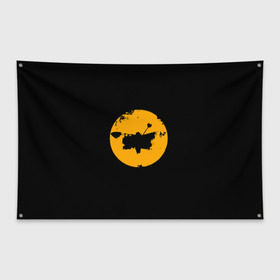 Флаг-баннер с принтом POTF(LOGO BAND) в Тюмени, 100% полиэстер | размер 67 х 109 см, плотность ткани — 95 г/м2; по краям флага есть четыре люверса для крепления | poets of the fall | rock | альтернатива | музыка | поэты | рок | фины