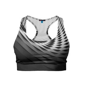 Женский спортивный топ 3D с принтом Абстрактная архитектура в Тюмени, 82% полиэстер, 18% спандекс Ткань безопасна для здоровья, позволяет коже дышать, не мнется и не растягивается |  | абстракция | архитектура | свет | текстура