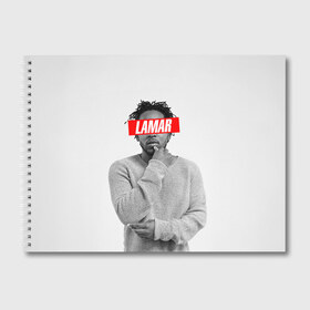 Альбом для рисования с принтом Lamar в Тюмени, 100% бумага
 | матовая бумага, плотность 200 мг. | Тематика изображения на принте: kendrick lamar | кендрик ламар | рэп. | хип хоп