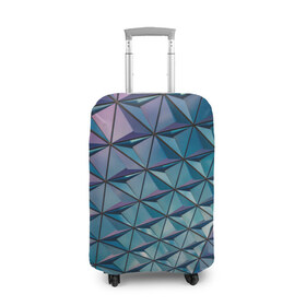 Чехол для чемодана 3D с принтом Текстура Polygonal в Тюмени, 86% полиэфир, 14% спандекс | двустороннее нанесение принта, прорези для ручек и колес | polygon | абстракция | текстура