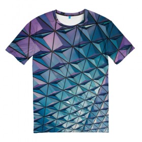Мужская футболка 3D с принтом Текстура Polygonal в Тюмени, 100% полиэфир | прямой крой, круглый вырез горловины, длина до линии бедер | polygon | абстракция | текстура