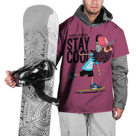 Накидка на куртку 3D с принтом Stay cool в Тюмени, 100% полиэстер |  | Тематика изображения на принте: baseball cap | beard | city | cool | extreme | headphones | hipster | movement | new york | skateboard | speed | sport | stay cool | крутой | скейтборд | хипстер