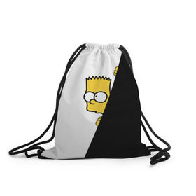 Рюкзак-мешок 3D с принтом Барт в Тюмени, 100% полиэстер | плотность ткани — 200 г/м2, размер — 35 х 45 см; лямки — толстые шнурки, застежка на шнуровке, без карманов и подкладки | барт | гомер | симпсоны