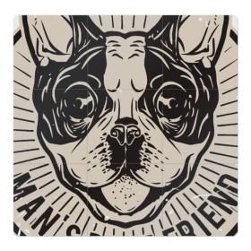 Магнитный плакат 3Х3 с принтом Лучший друг человека в Тюмени, Полимерный материал с магнитным слоем | 9 деталей размером 9*9 см | Тематика изображения на принте: dog | friend | друг | пёс | питомец | семья | собака | человек