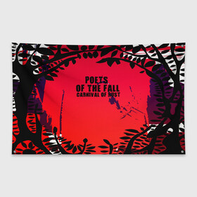 Флаг-баннер с принтом poets of the fall в Тюмени, 100% полиэстер | размер 67 х 109 см, плотность ткани — 95 г/м2; по краям флага есть четыре люверса для крепления | poets of the fall | rock | альтернатива | музыка | поэты | рок | фины