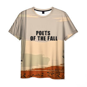 Мужская футболка 3D с принтом poets of the fall в Тюмени, 100% полиэфир | прямой крой, круглый вырез горловины, длина до линии бедер | Тематика изображения на принте: poets of the fall | rock | альтернатива | музыка | поэты | рок | фины
