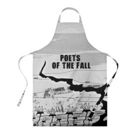 Фартук 3D с принтом Poets of the fall в Тюмени, 100% полиэстер | общий размер — 65 х 85 см, ширина нагрудника — 26 см, горловина — 53 см, длина завязок — 54 см, общий обхват в поясе — 173 см. Принт на завязках и на горловине наносится с двух сторон, на основной части фартука — только с внешней стороны | poets of the fall | rock | альтернатива | музыка | поэты | рок | фины