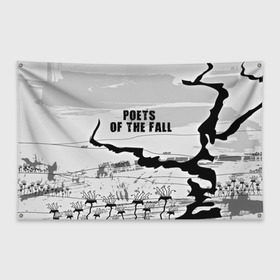 Флаг-баннер с принтом Poets of the fall в Тюмени, 100% полиэстер | размер 67 х 109 см, плотность ткани — 95 г/м2; по краям флага есть четыре люверса для крепления | poets of the fall | rock | альтернатива | музыка | поэты | рок | фины