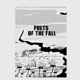 Скетчбук с принтом Poets of the fall в Тюмени, 100% бумага
 | 48 листов, плотность листов — 100 г/м2, плотность картонной обложки — 250 г/м2. Листы скреплены сверху удобной пружинной спиралью | Тематика изображения на принте: poets of the fall | rock | альтернатива | музыка | поэты | рок | фины