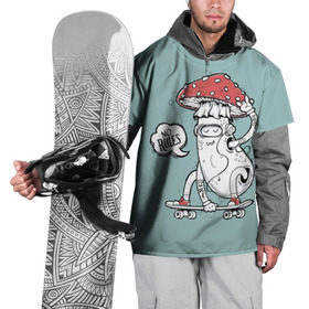 Накидка на куртку 3D с принтом No rules в Тюмени, 100% полиэстер |  | athlete | board | extreme | mushroom | no rules | skateboard | sports | без правил | гриб | доска | мухомор | скейтборд | спортсмен | экстрим