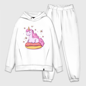 Мужской костюм хлопок OVERSIZE с принтом Единорог в Тюмени,  |  | donut | pink | star | unicorn | единорог | звезды | конь | милота | пончик | сказка