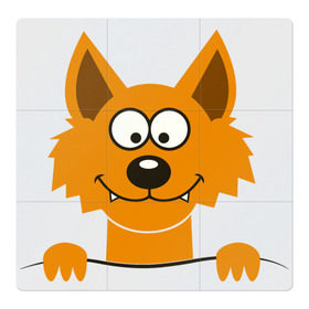 Магнитный плакат 3Х3 с принтом Хитрый лис в Тюмени, Полимерный материал с магнитным слоем | 9 деталей размером 9*9 см | animals | fox | животные | карман | лес | лис | лиса | милый | охота | охотник | хитрый