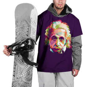 Накидка на куртку 3D с принтом Альберт Эйнштейн в Тюмени, 100% полиэстер |  | albert einstein | идея | интеллект | искусство | наука | открытие | прикол | профессор | ум | учёный | юмор