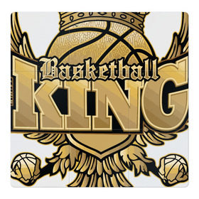 Магнитный плакат 3Х3 с принтом Король баскетбола в Тюмени, Полимерный материал с магнитным слоем | 9 деталей размером 9*9 см | basketball | king | lebron james | nba | sport | баскетбол | баскетболист | король | корона | нба | орел | спорт
