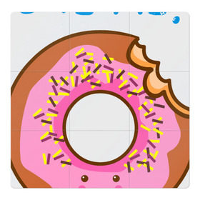 Магнитный плакат 3Х3 с принтом Укуси меня в Тюмени, Полимерный материал с магнитным слоем | 9 деталей размером 9*9 см | bart | donut | food | homer | simpsons | аппетит | барт | гомер | еда | мультфильм | пончик | симпсоны | сладкий