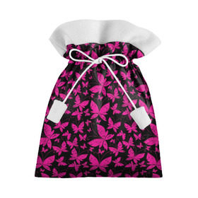 Подарочный 3D мешок с принтом Розовые бабочки в Тюмени, 100% полиэстер | Размер: 29*39 см | Тематика изображения на принте: butterflies | pink | бабочки | красота | крылья | нежность | орнамент | розовый | узор