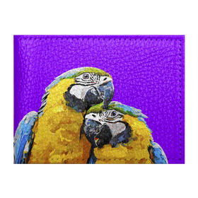 Обложка для студенческого билета с принтом Попугайчики в Тюмени, натуральная кожа | Размер: 11*8 см; Печать на всей внешней стороне | Тематика изображения на принте: bird | животные | попугайчики | птицы | текстуры