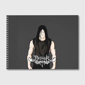 Альбом для рисования с принтом Metalocalypse (Dethklok) 12 в Тюмени, 100% бумага
 | матовая бумага, плотность 200 мг. | dethklok | metalocalypse