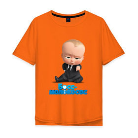 Мужская футболка хлопок Oversize с принтом Boss Baby в Тюмени, 100% хлопок | свободный крой, круглый ворот, “спинка” длиннее передней части | boss baby | босс | мультфильмы