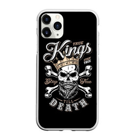 Чехол для iPhone 11 Pro матовый с принтом Kings death в Тюмени, Силикон |  | Тематика изображения на принте: beard | bones | crown | death | halloween | hell | king | kings death | mustache | skull | ад | борода | король | корона | кости | ужас | усы | хэллоуин | череп | эмблема