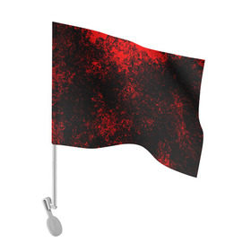 Флаг для автомобиля с принтом Брызги красок(red style) в Тюмени, 100% полиэстер | Размер: 30*21 см | abstraction | color | paint | spray | tie dye | абстракция | брызги красок | всплеск красок | капли красок | текстуры