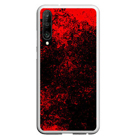 Чехол для Honor P30 с принтом Брызги красок(red style) в Тюмени, Силикон | Область печати: задняя сторона чехла, без боковых панелей | abstraction | color | paint | spray | tie dye | абстракция | брызги красок | всплеск красок | капли красок | текстуры