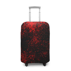 Чехол для чемодана 3D с принтом Брызги красок(red style) в Тюмени, 86% полиэфир, 14% спандекс | двустороннее нанесение принта, прорези для ручек и колес | abstraction | color | paint | spray | tie dye | абстракция | брызги красок | всплеск красок | капли красок | текстуры