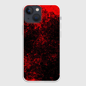 Чехол для iPhone 13 mini с принтом Брызги красок(red style) в Тюмени,  |  | abstraction | color | paint | spray | tie dye | абстракция | брызги красок | всплеск красок | капли красок | текстуры