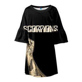 Детское платье 3D с принтом Scorpions в Тюмени, 100% полиэстер | прямой силуэт, чуть расширенный к низу. Круглая горловина, на рукавах — воланы | scorpions | клаус майне
рудольф шенкер | маттиас ябс | микки ди | павел мончивода | скорпионы