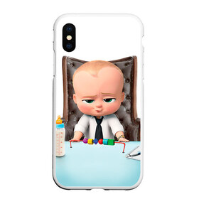 Чехол для iPhone XS Max матовый с принтом Boss Baby в Тюмени, Силикон | Область печати: задняя сторона чехла, без боковых панелей | boss baby | босс | молокосос | мультфильмы