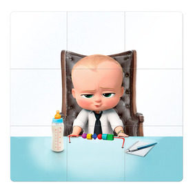 Магнитный плакат 3Х3 с принтом Boss Baby в Тюмени, Полимерный материал с магнитным слоем | 9 деталей размером 9*9 см | boss baby | босс | молокосос | мультфильмы