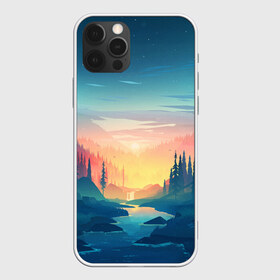 Чехол для iPhone 12 Pro Max с принтом Лес в Тюмени, Силикон |  | firewatch | forest | nature | river | tree | trees | деревья | лес | природа | река