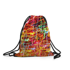 Рюкзак-мешок 3D с принтом Light creative в Тюмени, 100% полиэстер | плотность ткани — 200 г/м2, размер — 35 х 45 см; лямки — толстые шнурки, застежка на шнуровке, без карманов и подкладки | abstract | colorful | electric | energy | light | абстракция | вет | цвет | электрик | энергия