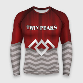 Мужской рашгард 3D с принтом Twin Peaks в Тюмени,  |  | Тематика изображения на принте: twin peaks | арт | лого | полосы | сериал | твин пикс | текстура | фильмы