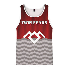 Мужская майка 3D с принтом Twin Peaks в Тюмени, 100% полиэстер | круглая горловина, приталенный силуэт, длина до линии бедра. Пройма и горловина окантованы тонкой бейкой | Тематика изображения на принте: twin peaks | арт | лого | полосы | сериал | твин пикс | текстура | фильмы