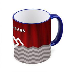 Кружка 3D с принтом Twin Peaks в Тюмени, керамика | ёмкость 330 мл | Тематика изображения на принте: twin peaks | арт | лого | полосы | сериал | твин пикс | текстура | фильмы