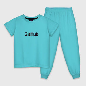 Детская пижама хлопок с принтом GitHubWhite в Тюмени, 100% хлопок |  брюки и футболка прямого кроя, без карманов, на брюках мягкая резинка на поясе и по низу штанин
 | Тематика изображения на принте: github | программист