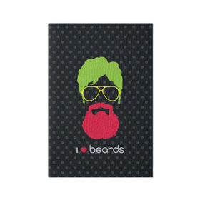 Обложка для паспорта матовая кожа с принтом I like beards в Тюмени, натуральная матовая кожа | размер 19,3 х 13,7 см; прозрачные пластиковые крепления | Тематика изображения на принте: acid | background | beard | bright | club | color | face | fashion | head | hipster | male | mustache | p | pop art | style | борода | голова | горох | кислотный | клубный | лицо | мода | мужчина | очки | поп арт | стиль | усы | фон | хипстер | 