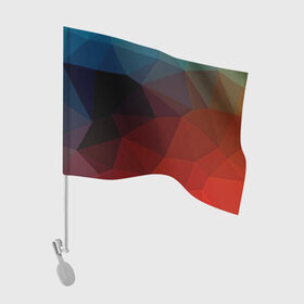 Флаг для автомобиля с принтом abstraction в Тюмени, 100% полиэстер | Размер: 30*21 см | abstraction | абстракция | геометрия | грани | линии | полигоны | розовый | сочетания | текстура | треугольники